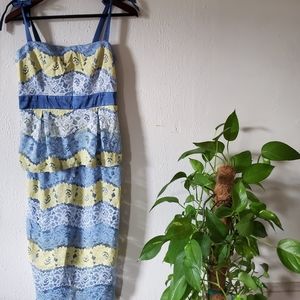 NWT traffic people lace peplum midi dress